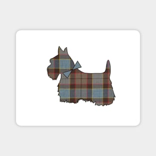 Fraser plaid Scotty Magnet