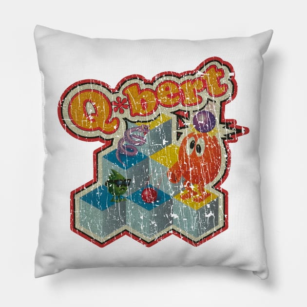 RETRO STYLE -Qbert  Gaming70s Pillow by MZ212