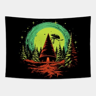 Cosmic Christmas Intruders Tapestry