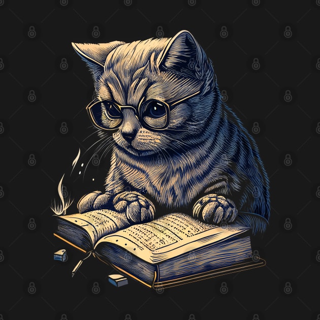 Book Worm Cat by pako-valor