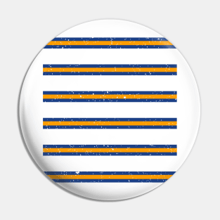 Leeds United White Yellow Blue Bar Scarf Design Pin