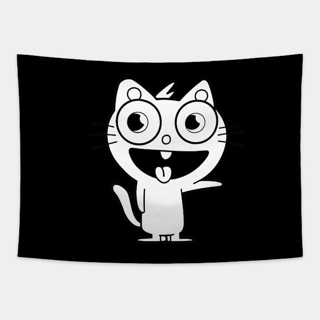 Doodle Cat Memes Tapestry by xuanxuanshop