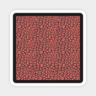 Living Coral Leopard Animal Print Magnet