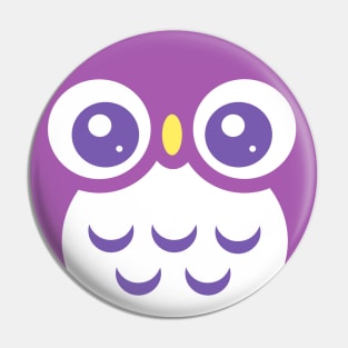 Purple Violet Cute baby Owl Pin