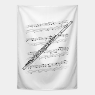 Flute Player Flutist Woodwind Musician Tapestry