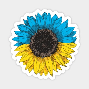 Support Ukraine Ukrainian Sunflower Magnet