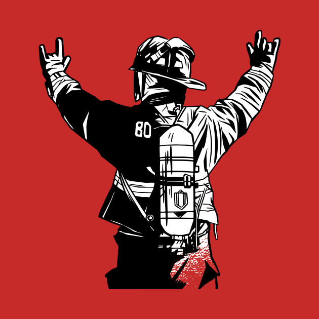 Rockin' Firefighter by vexeltees