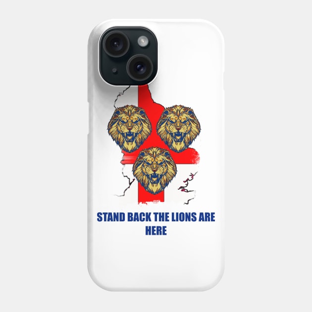 England Euro 2021 Lions, Stand back Phone Case by FasBytes