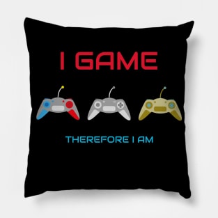 I game therefore I am Pillow