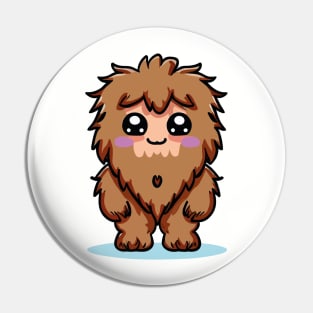 Cute Kawaii Bigfoot Sasquatch Wild and Free Pin