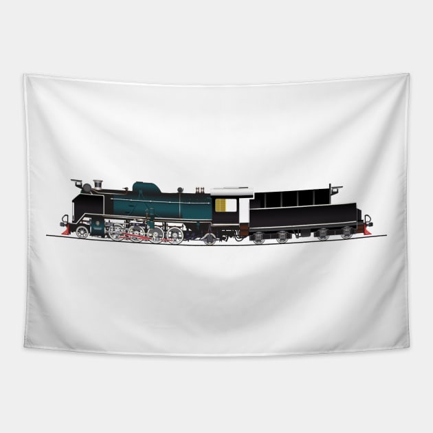 Train locomotive Tapestry by Johnny_Sk3tch