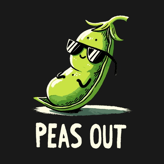 Peas out Peace out (Back Print) by DoodleDashDesigns