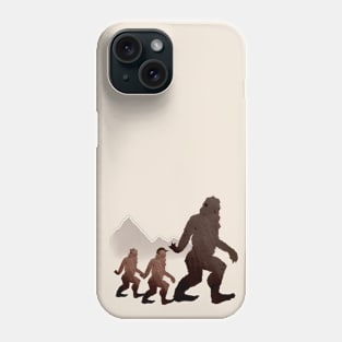 Bigfoot and the Family on Hike Phone Case