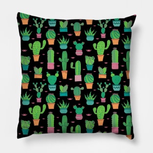 Bold Cactus and Succulents Pattern Pillow
