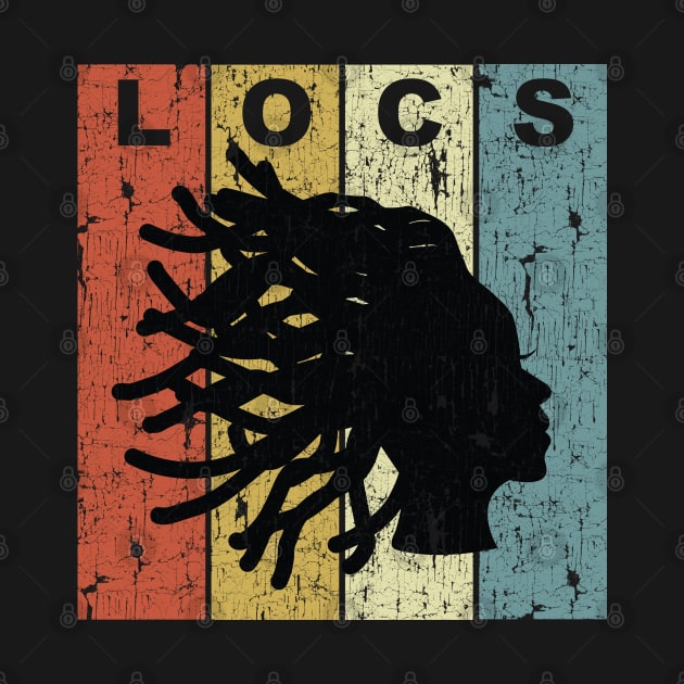 Locs Black Woman Silhouette by blackartmattersshop