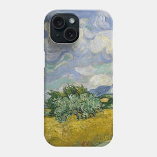 A Wheatfield with Cypresses by Vincent van Gogh Famous painting Phone Case