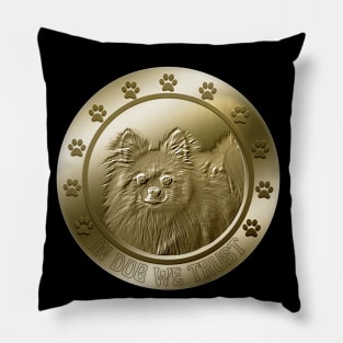 Pomeranian Dog Coin Funny Cute Crypto Pillow