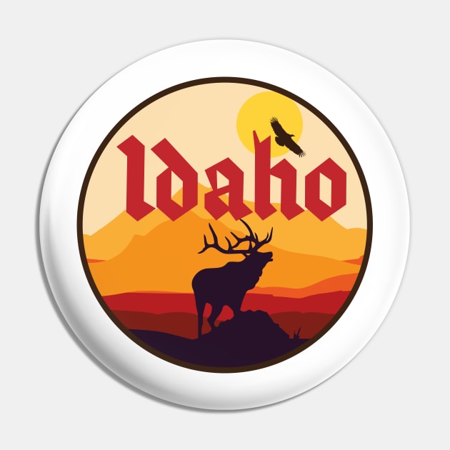 Idaho Elk Pin by GrumpyDog