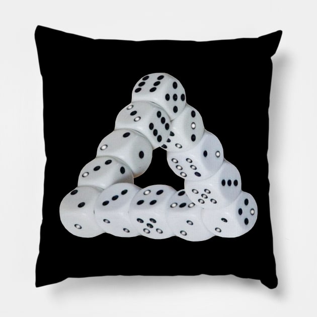 Optical illusion Dice Pillow by icarusismartdesigns