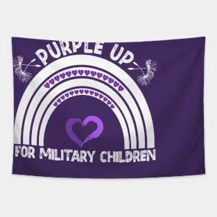 Purple Up For Military Kids - Month of the Military Child 2023 Tapestry