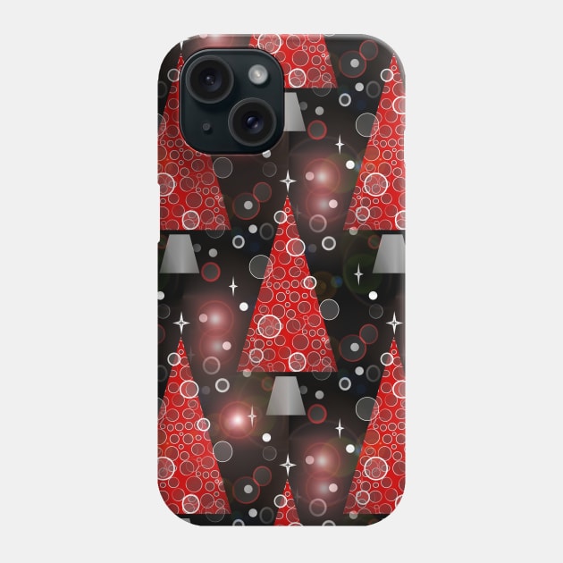 RED Christmas Tree Pattern Phone Case by SartorisArt1