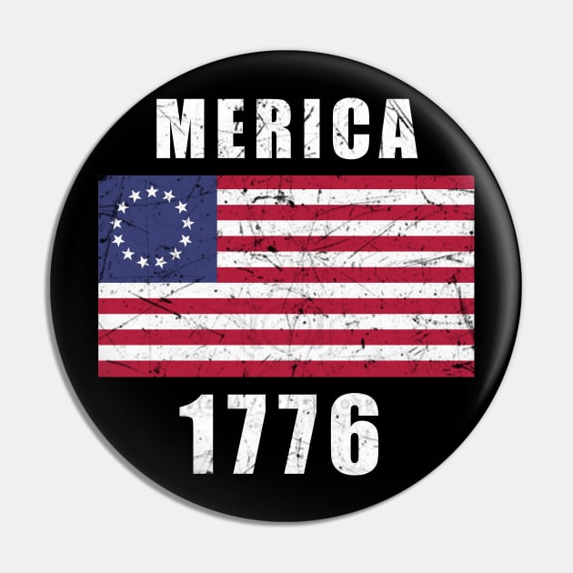 Betsy Ross Flag America - Merica 1776 Pin by zerouss