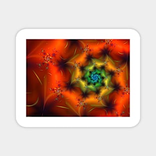 Abstract Orange Spiral Magnet