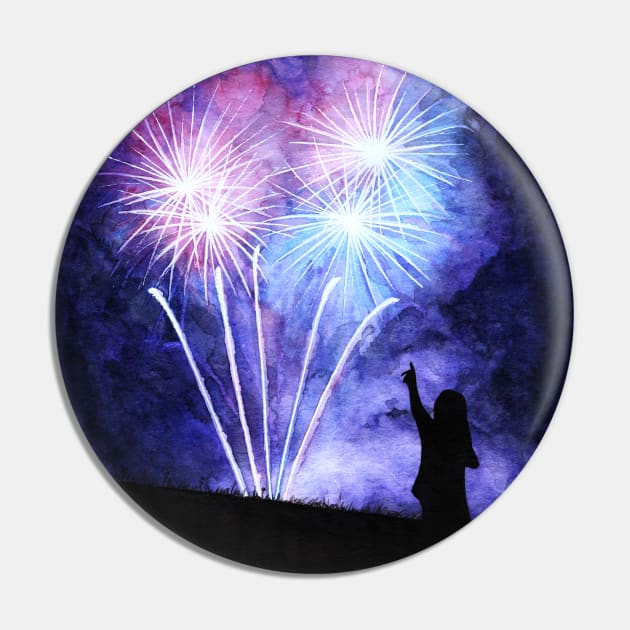 Blue and pink fireworks Pin by Savousepate