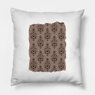 Haunted Mansion Wallpaper Mocha Brown #Neutral Pillow