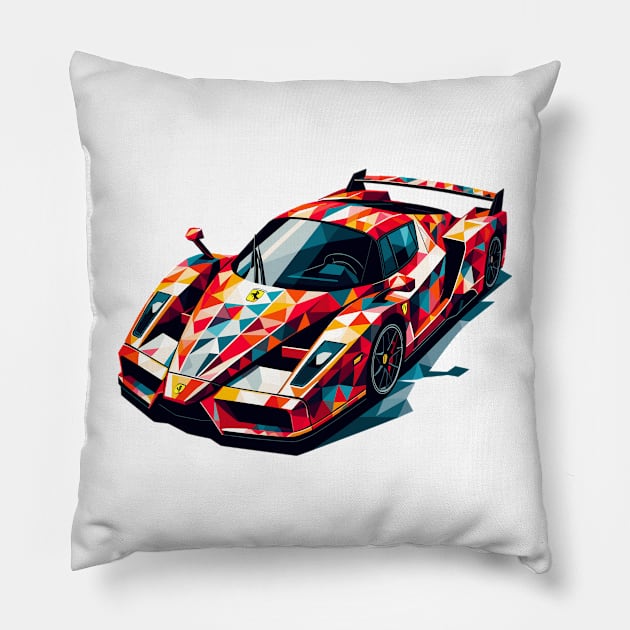 Ferrari Enzo Pillow by Vehicles-Art