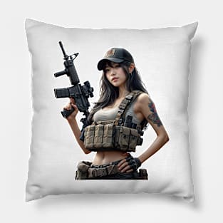 Tactical Girl Pillow