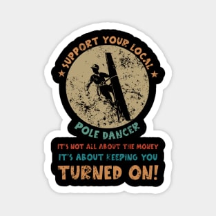 Funny Lineman Design For Electrician Men Electrical Lineman Magnet