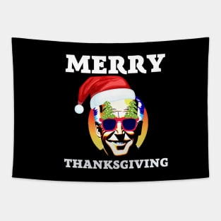 Funny Joe Biden Merry Thanksgiving Ugly Christmas Tapestry