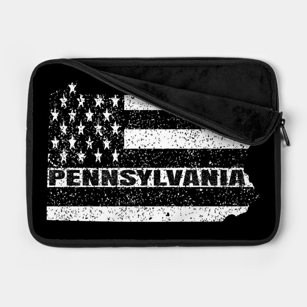 State Flag Of Pennsylvania Vintage Pa Map Gift Pennsylvania Flag Laptop Case Teepublic