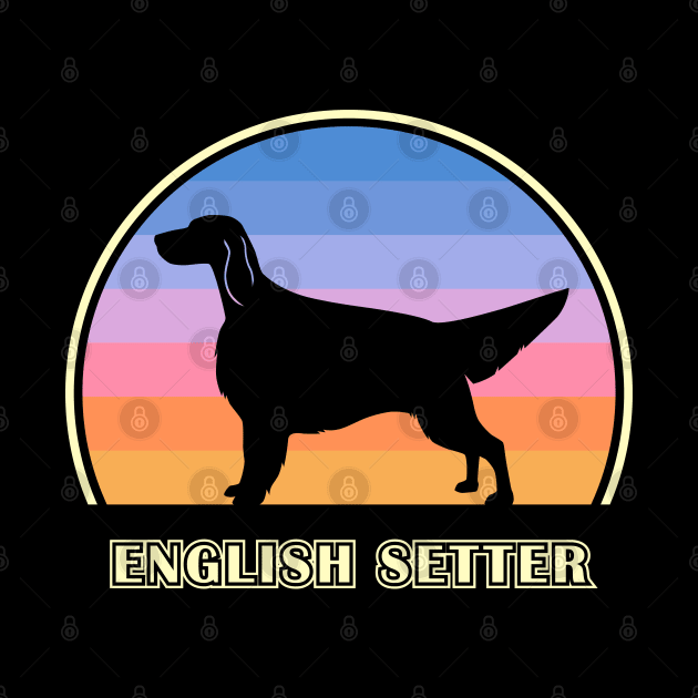 English Setter Vintage Sunset Dog by millersye