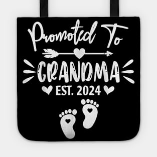 Promoted To Grandma Est 2024 New Grandma Gift For Women Grandmother Tote