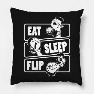 Eat Sleep Flip Repeat - Flipping Tumbling Gymnast print Pillow