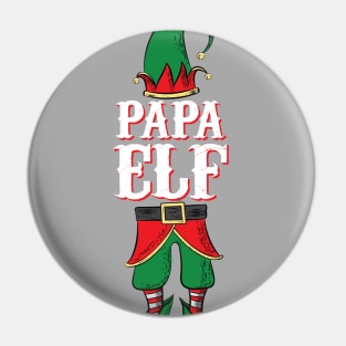 Papa Elf - Mom and Dad Matching Family Christmas design Pin