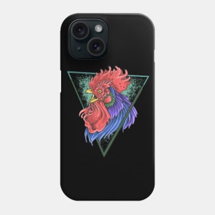 Rooster Colorful Head Phone Case