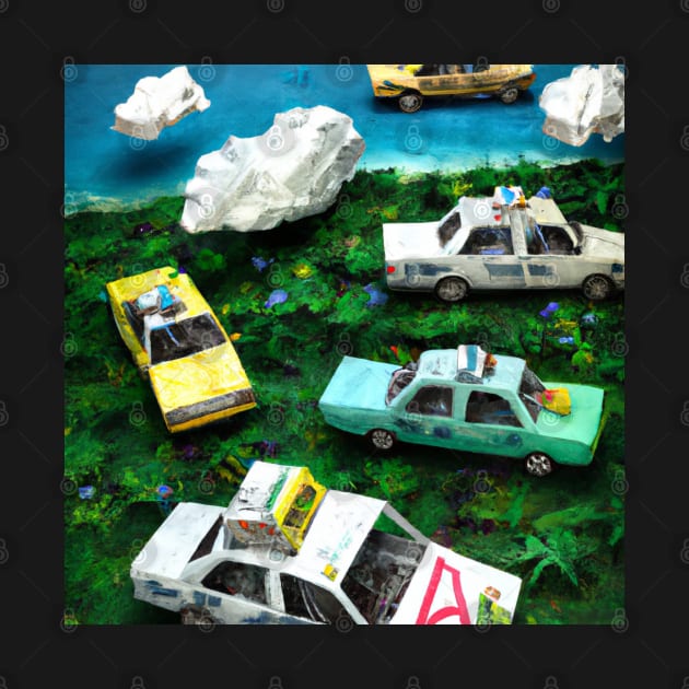 Used Paper Taxis (Lucy In the Sky Inspired) by Prints Charming