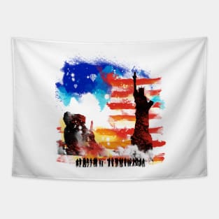 american sunrise Tapestry