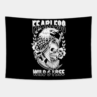 Eagle Skull tattoo traditional vintage Tapestry