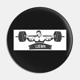 Powerlifting Athletic Logo Pin