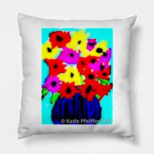 April Flowers Bouquet Pillow