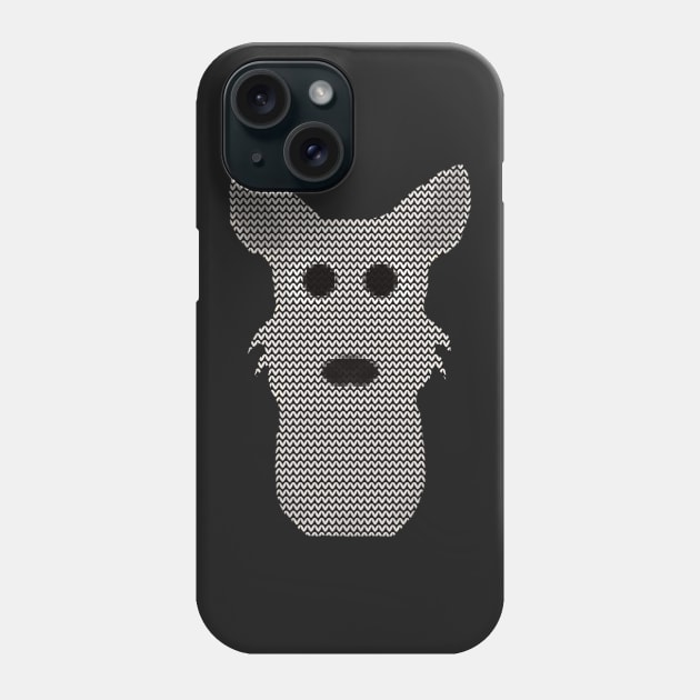 West Highland Terrier Ugly Christmas Sweater Knit Pattern Phone Case by DoggyStyles