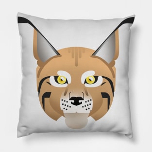 Eurasian lynx portrait Pillow