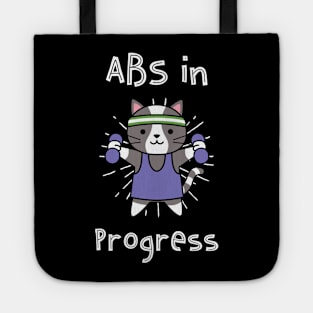 Cute Cat Abs in Progress Tote