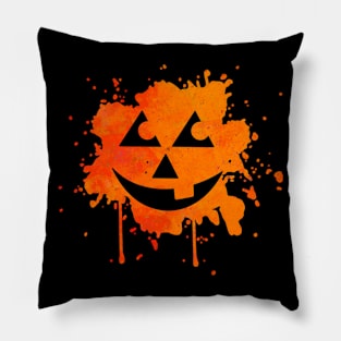 Pumpkin Paint Splat Pillow