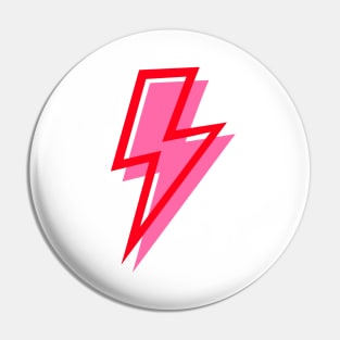 Red and Pink Lightning Bolts Pin