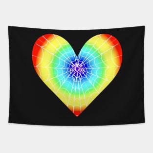 Spider Web Heart V26 Tapestry